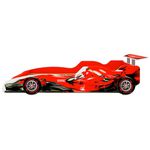 Cama Carro Solteiro Infantil F1 Vermelha Gelius