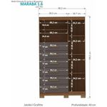 Cômoda Maraba 1 Porta 6 Gavetas Jatoba/Grafite Santos Andirá