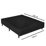 Base Box Casal 1,38x1,88 Art Flex Preto