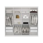 Guarda Roupa Casal 8 Portas 4 Gavetas Havana Master Vip 8.4 Branco Santos Andira