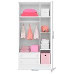 Guarda Roupa Infantil 3 Portas Doce Sonho 2617 Branco Qmovi