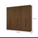 Guarda Roupa Casal 6 Portas 8 Gavetas Cinamomo Grécia Conquista