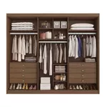 Guarda Roupa Casal 6 Portas 8 Gavetas Cinamomo Grécia Conquista