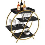 Aparador Adega Luxo 4009 Preto/Dourado Jb Bechara