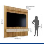Home Suspenso Vitoria 182 com Nicho Cinamomo/Off White Valde Moveis