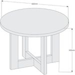 Mesa de Centro Luxo 8001 Perola/Nature Jb Bechara