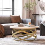 Mesa de Centro Luxo 8045 Perola/Dourado JB Bechara