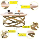 Mesa de Centro Luxo 8045 Perola/Dourado JB Bechara