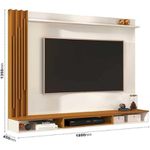 Painel Aston para TV até 55" Off White/Cedro EDN