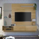 Painel Home Montana 2 Portas Cinamomo/Off White Valde Moveis