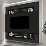 Painel Monterrey Rivieira para TV até 75" Preto Luapa