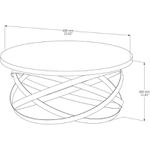 Mesa de Centro Luxo 8045 Perola/Bronze JB Bechara