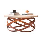 Mesa de Centro Luxo 8045 Perola/Bronze JB Bechara