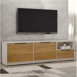Rack Bancada Genova 180cm 2 Portas Off white/Cinamomo Valde Moveis