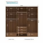 Guarda Roupa Democrata 6 Portas Jatoba Santos Andira