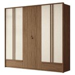 Guarda Roupa Democrata 6 Portas Jatoba/Areia Santos Andira