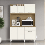 Armário de Cozinha Berlim 6 Portas 1 Gaveta Atacama/Off white Aramóveis