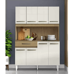 Armário de Cozinha Cleo 8 Portas 1 Gaveta Atacama/Off white Aramóveis