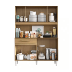 Armário de Cozinha Compacta 4 Portas 1 Gaveta Atacama/Off white Aramóveis