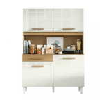 Armário de Cozinha Compacta 4 Portas 1 Gaveta Atacama/Off white Aramóveis