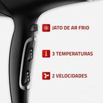 Secador de Cabelo Mondial Preto SCN-04 2000W 127V
