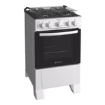 Fogão 4 Bocas Atlas Mônaco Plus Com Mesa Inox Branco Bivolt