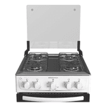Fogão 4 Bocas Atlas Mônaco Plus Com Mesa Inox Branco Bivolt