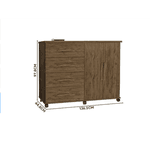 Cômoda Bali 2 Portas 4 Gavetas Amêndoa Primus