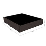Base para Cama Box Casal Gazin Poliester Bordado 138X188 Marrom