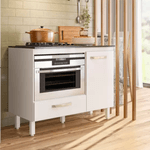Balcão Fit para Cooktop com 1 Porta e 1 Gaveta Branco Nicioli