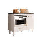 Balcão Fit para Cooktop com 1 Porta e 1 Gaveta Branco Nicioli