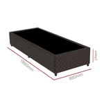 Base para Cama Box Solteiro Gazin Poliester Bordado 188X88 Marrom