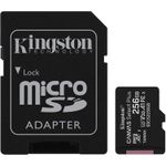 Cartão de memória microSD Kingston de 256GB Canvas 