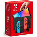 Nintendo Switch OLED Azul e Vermelho Neon Desbloqueado Seminovo