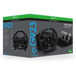 Volante Logitech G923 Xbox Series X|S, Xbox One e PC com Force Feedback TRUEFORCE, Pedais Responsivos, Launch Control e Acabamento em Couro