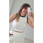 Crooped Modal Branco/Preto