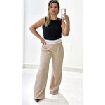 Calça Social Nude Faixa Branca