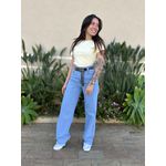 Blusa Baby Look Fiona Manga Curta BEGE CLARO