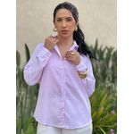 CAMISA LISTRADA LUCILA ROSA CLARO