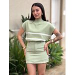 Shorts Saia em Alfaiataria Quezia VERDE MENTA