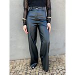 Wide Leg em Couro Fake PRETO