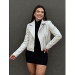 Jaqueta Couro Ecológico OFF WHITE