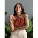 Blusa Elóa Detalhe de Ferragem TERRACOTA