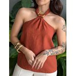 Blusa Elóa Detalhe de Ferragem TERRACOTA