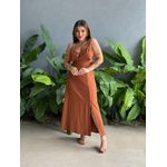 Vestido Midi Charlote MARROM MOCHA