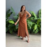 Vestido Midi Charlote MARROM MOCHA