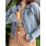 Jaqueta Jeans 0255 Botões Encapados LAVAGEM MEDIA 