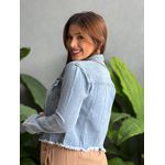Jaqueta Jeans 0255 Botões Encapados LAVAGEM MEDIA 