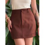 Shorts Saia em Alfaiataria Quezia MARROM