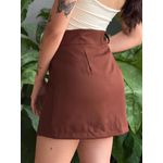 Shorts Saia em Alfaiataria Quezia MARROM